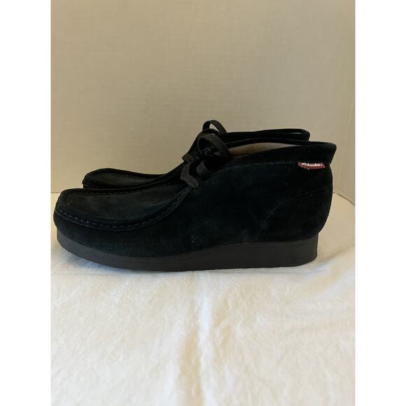 Clarks Wallabee Men's Size 9.5 M Black Suede Boots Shoes - Picture 3 of 9